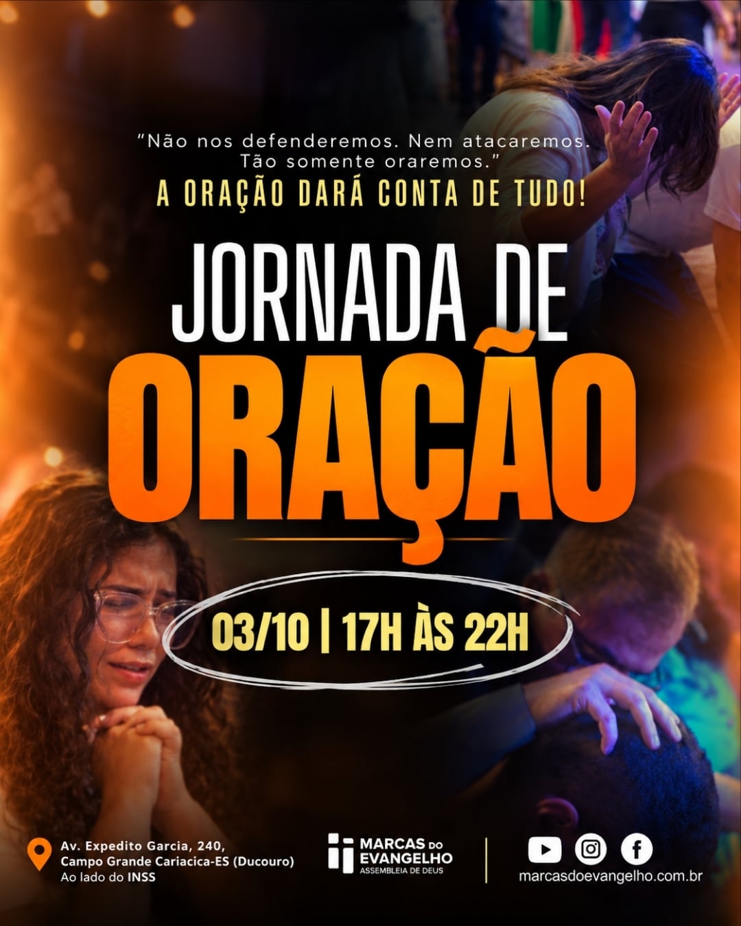 Flyer da Jornada de Oração para toda a igreja
